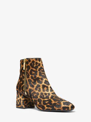 michael kors alane bootie|Alane Leopard Calf Hair Ankle Boot .